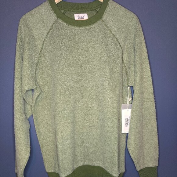 FEAT Unisex Blanketblend Crewneck In Iguana Color Size M - Picture 1 of 5